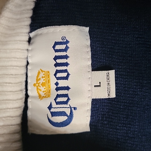 Corona Womens Knitted Sweater Blue White Size Long Sleeve Crew Neck Pullover Lrg - Picture 5 of 6